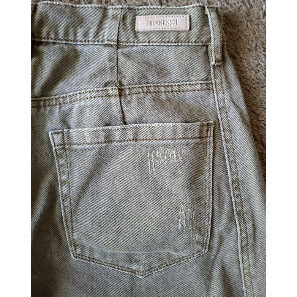 BLANK NYC High Rise Barrel Leg Jeans Size 27 The Bowery Distressed Denim Pants - Picture 8 of 9